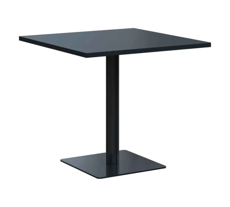 SQT 450 - 3 stůl hranlatý, deska 800x800 mm, síla 25 mm, trubková noha černá, antracit